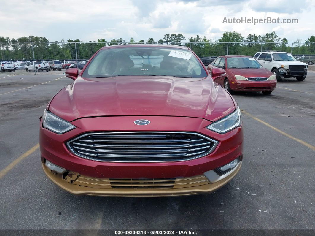 2017 Ford Fusion Titanium Red vin: 3FA6P0K99HR342016