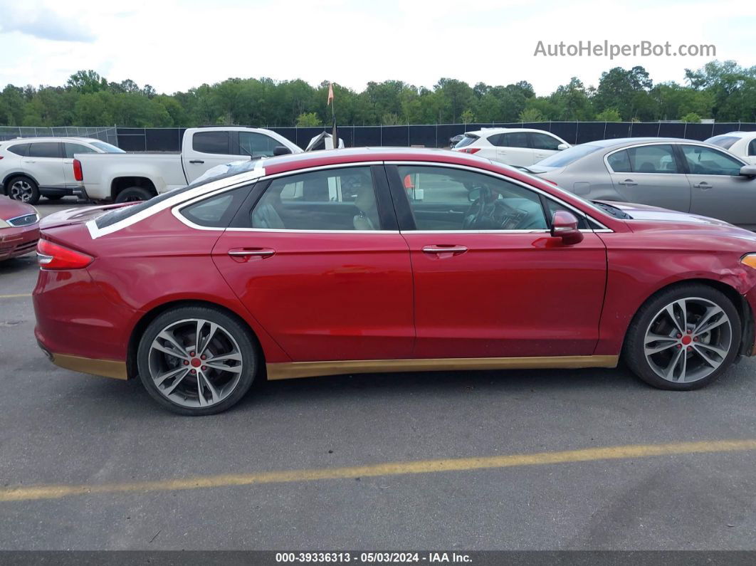 2017 Ford Fusion Titanium Red vin: 3FA6P0K99HR342016