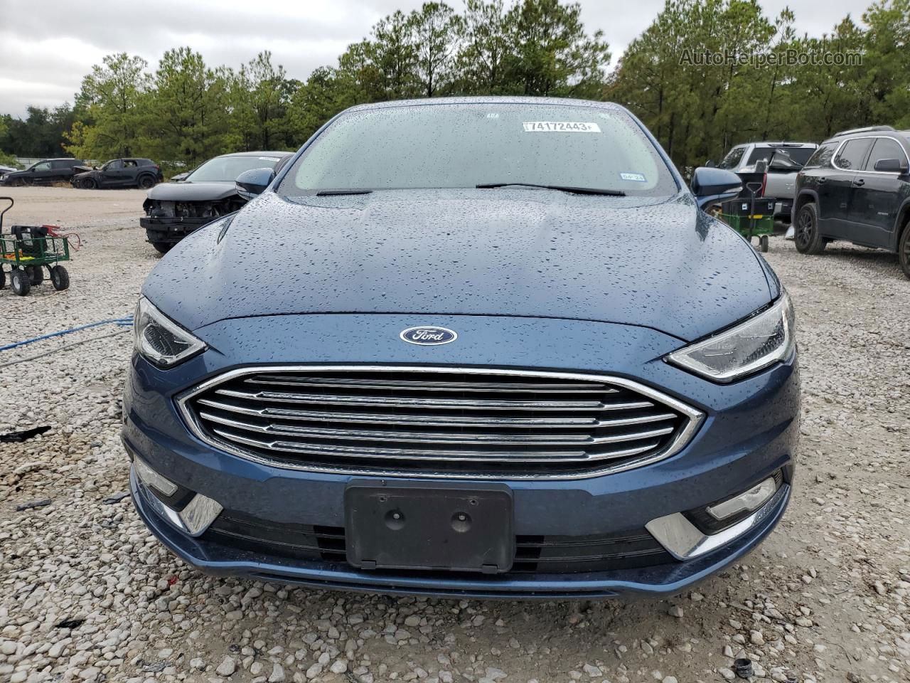 2018 Ford Fusion Titanium/platinum Blue vin: 3FA6P0K99JR174643