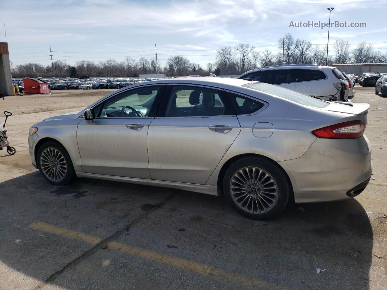 2013 Ford Fusion Titanium Silver vin: 3FA6P0K9XDR183288