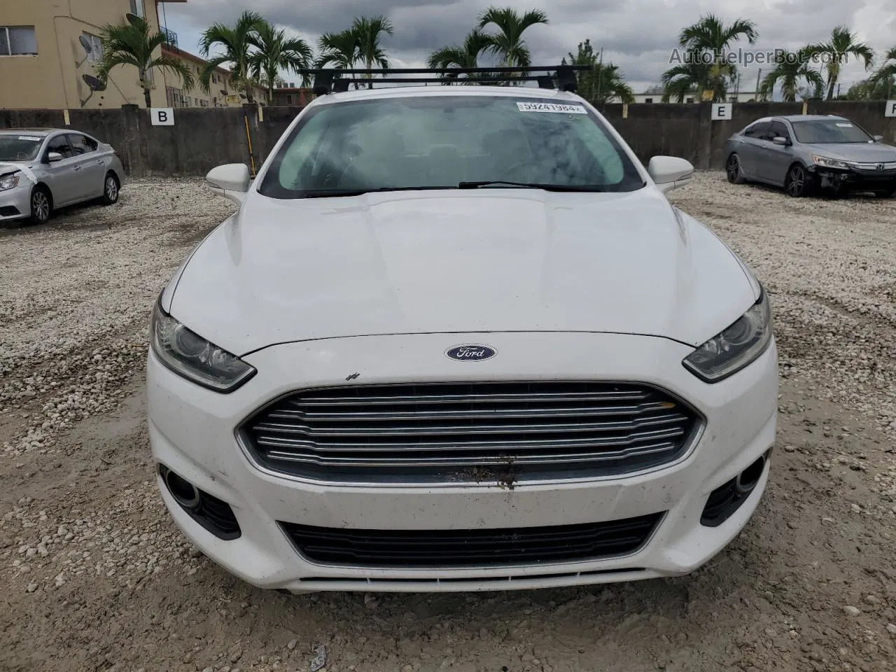 2015 Ford Fusion Titanium White vin: 3FA6P0K9XFR269655