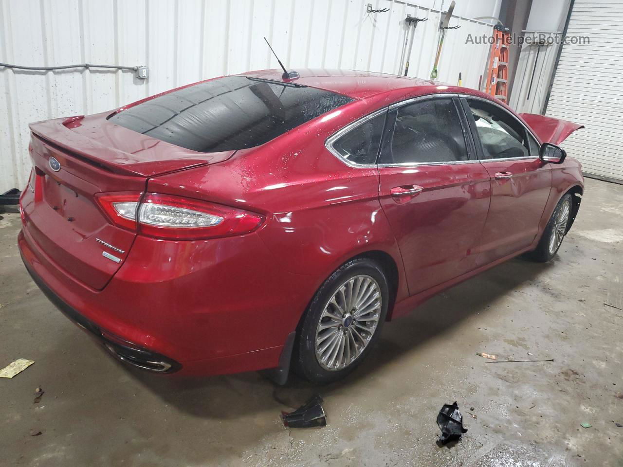 2016 Ford Fusion Titanium Maroon vin: 3FA6P0K9XGR163661