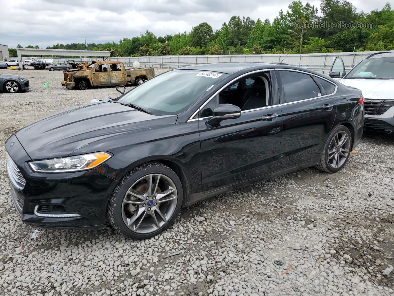 2016 Ford Fusion Titanium Black vin: 3FA6P0K9XGR213166