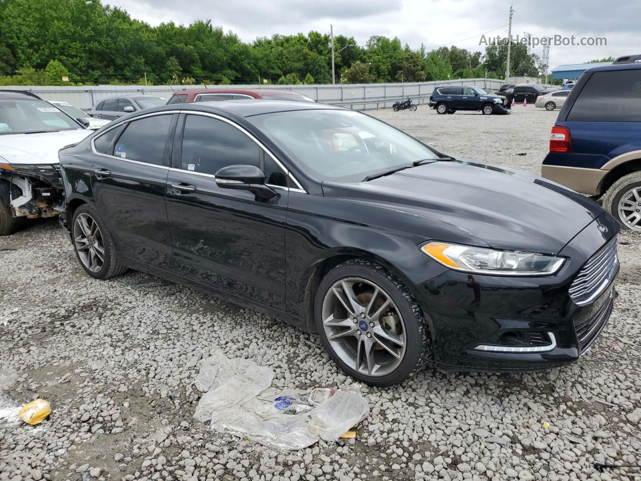 2016 Ford Fusion Titanium Черный vin: 3FA6P0K9XGR213166