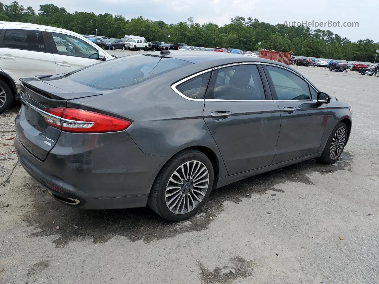 2017 Ford Fusion Titanium Gray vin: 3FA6P0K9XHR168070