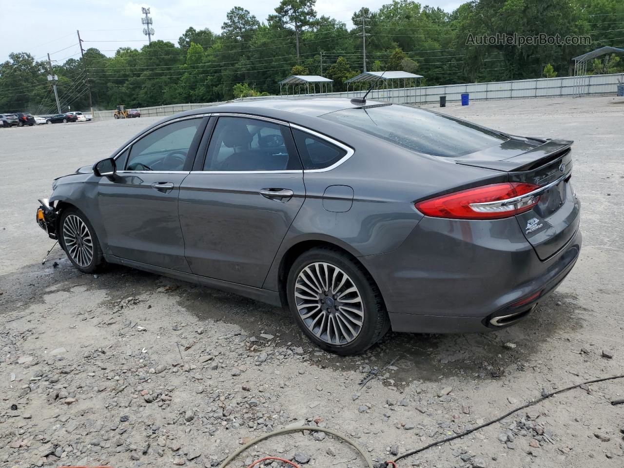 2017 Ford Fusion Titanium Gray vin: 3FA6P0K9XHR168070