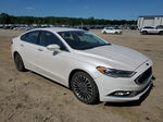 2017 Ford Fusion Titanium White vin: 3FA6P0K9XHR184608