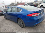 2018 Ford Fusion Titanium Синий vin: 3FA6P0K9XJR111986