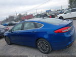 2018 Ford Fusion Titanium Синий vin: 3FA6P0K9XJR111986