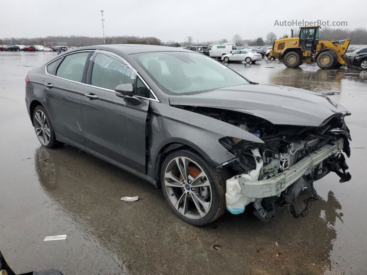 2019 Ford Fusion Titanium Gray vin: 3FA6P0K9XKR270556