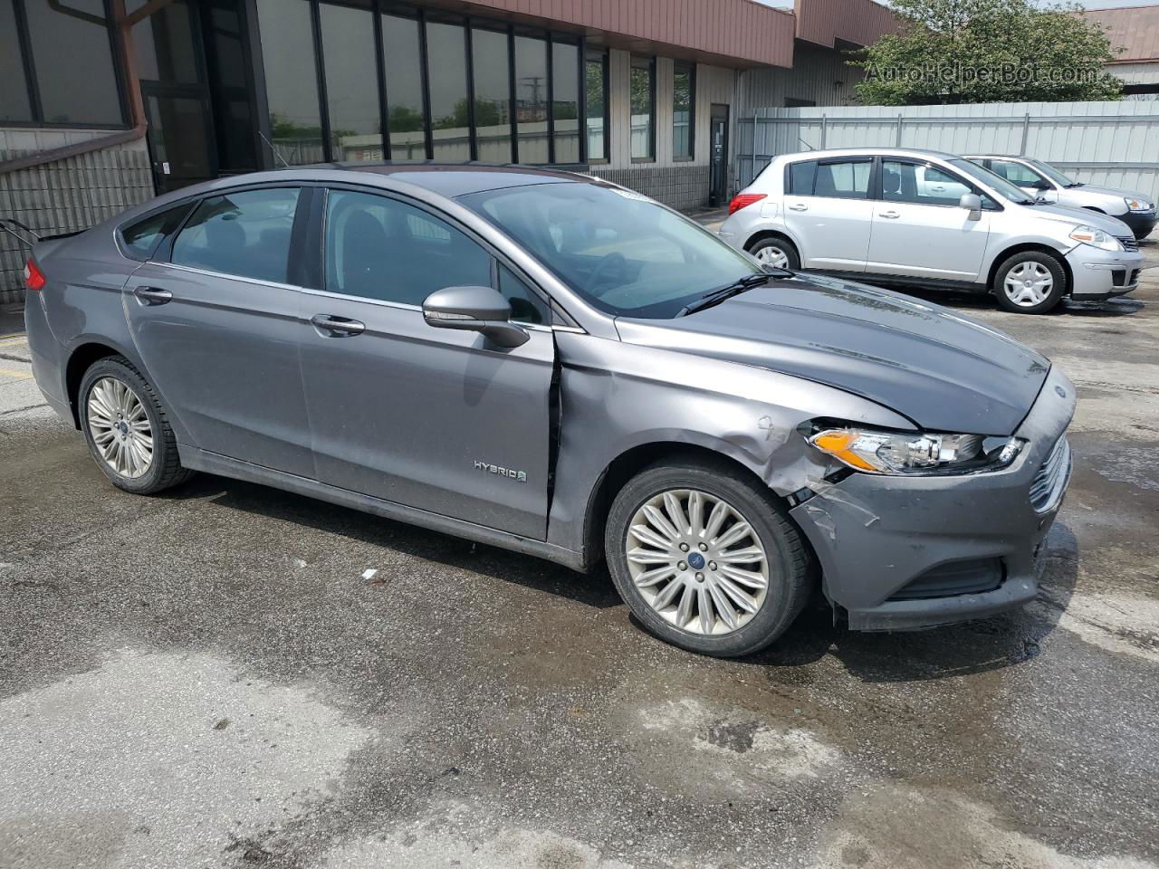 2013 Ford Fusion Se Hybrid Gray vin: 3FA6P0LU0DR299425