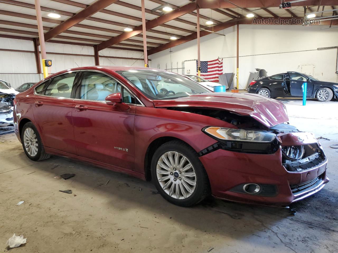 2013 Ford Fusion Se Hybrid Red vin: 3FA6P0LU0DR301707