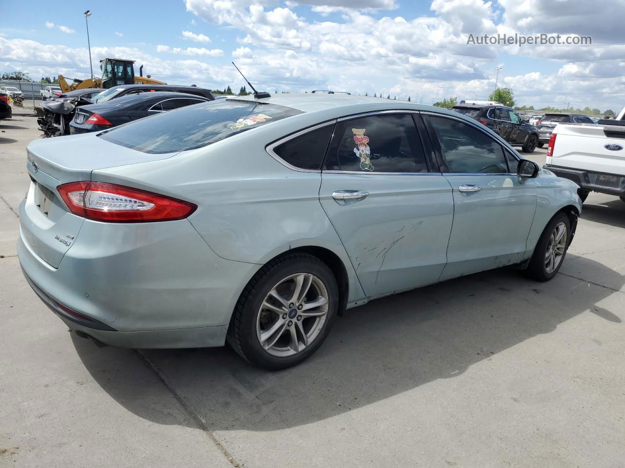 2014 Ford Fusion Se Hybrid Blue vin: 3FA6P0LU0ER227951