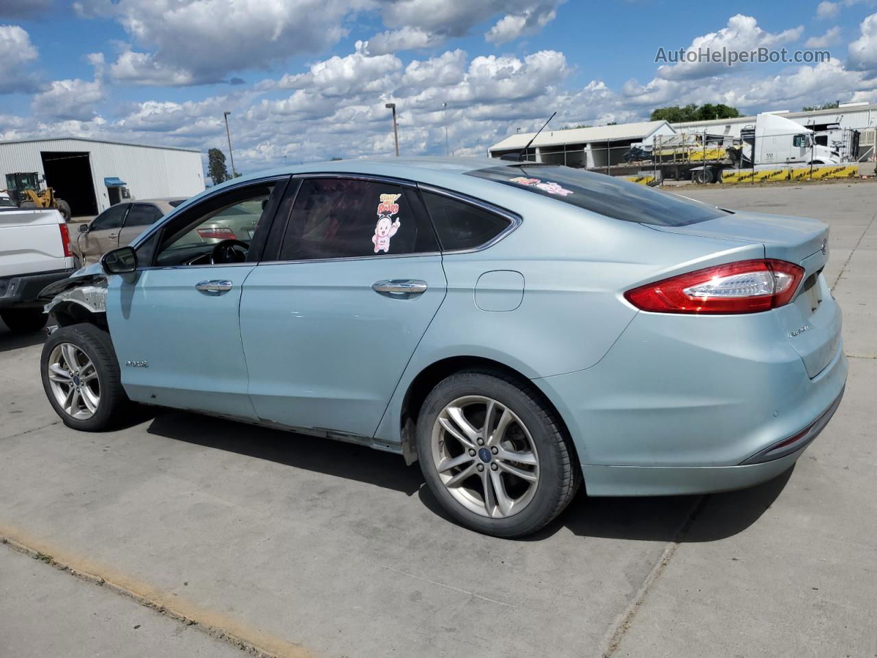 2014 Ford Fusion Se Hybrid Blue vin: 3FA6P0LU0ER227951