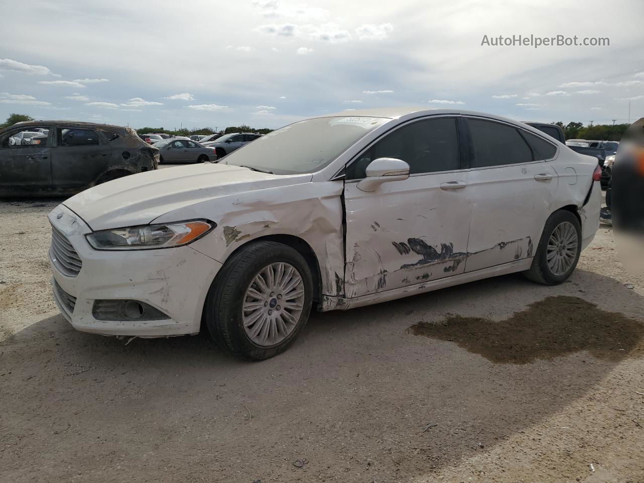 2014 Ford Fusion Se Hybrid Белый vin: 3FA6P0LU0ER233491