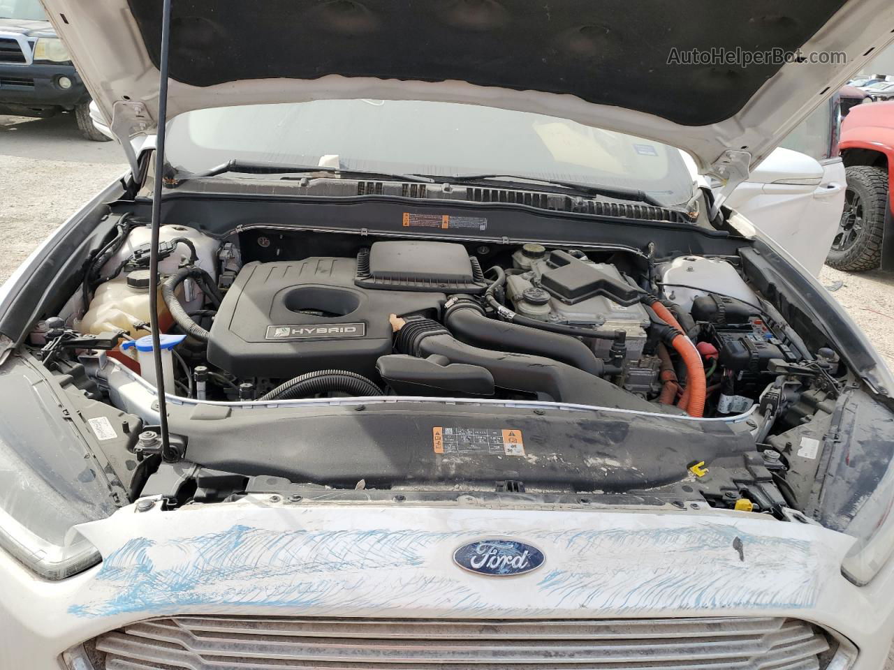 2014 Ford Fusion Se Hybrid Белый vin: 3FA6P0LU0ER233491