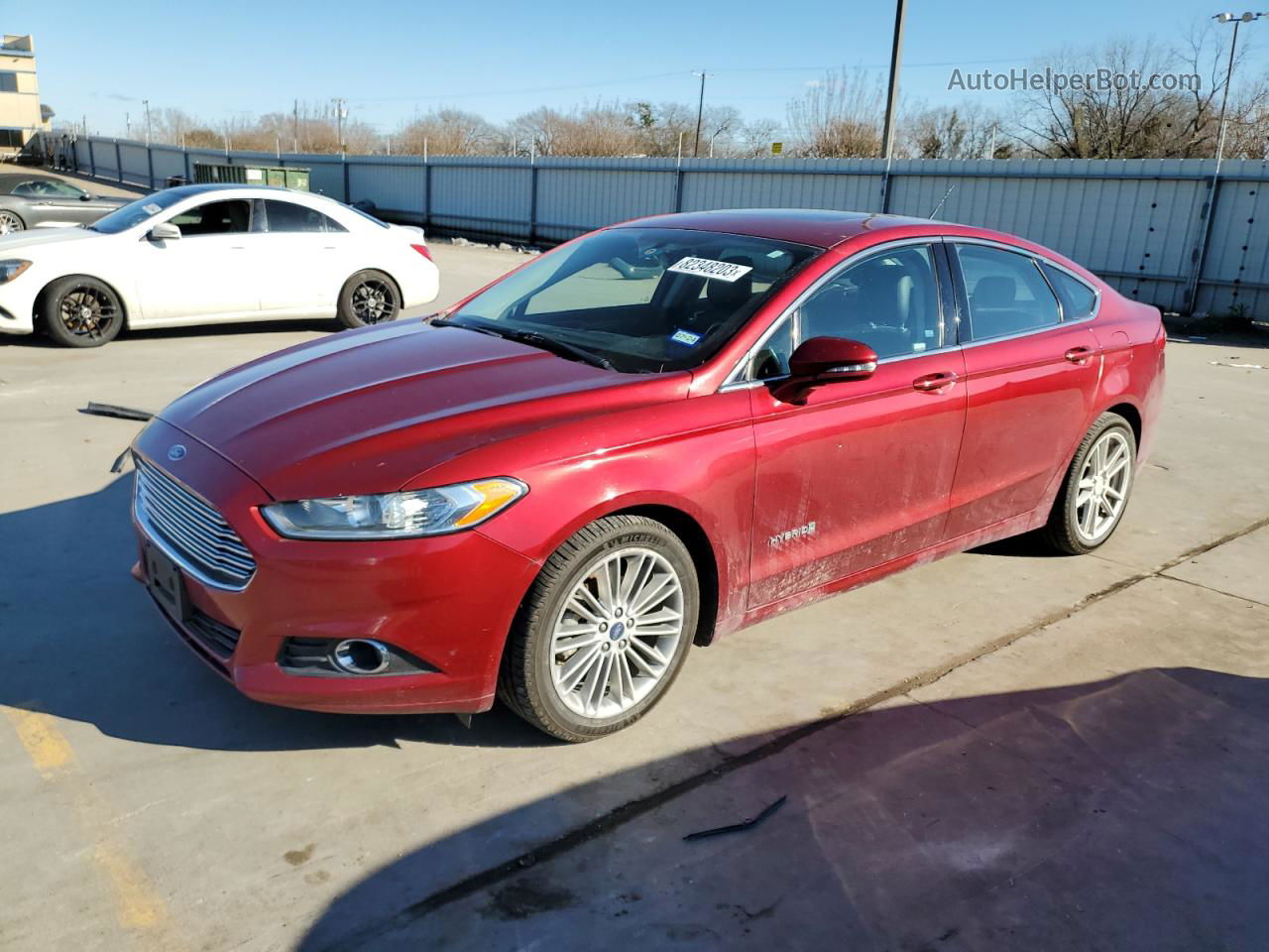 2014 Ford Fusion Se Hybrid Темно-бордовый vin: 3FA6P0LU0ER256799