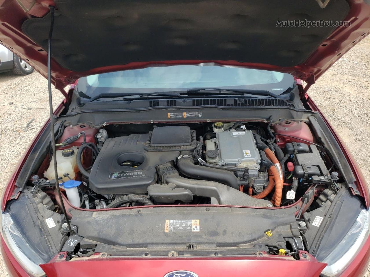 2014 Ford Fusion Se Hybrid Красный vin: 3FA6P0LU0ER303989