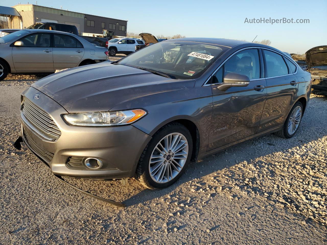 2014 Ford Fusion Se Hybrid Gray vin: 3FA6P0LU0ER329329