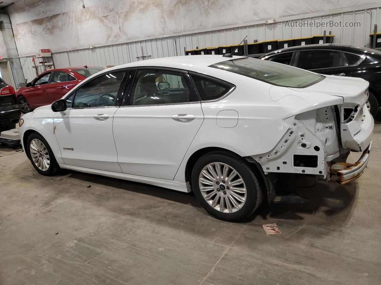 2016 Ford Fusion Se Hybrid White vin: 3FA6P0LU0GR103083