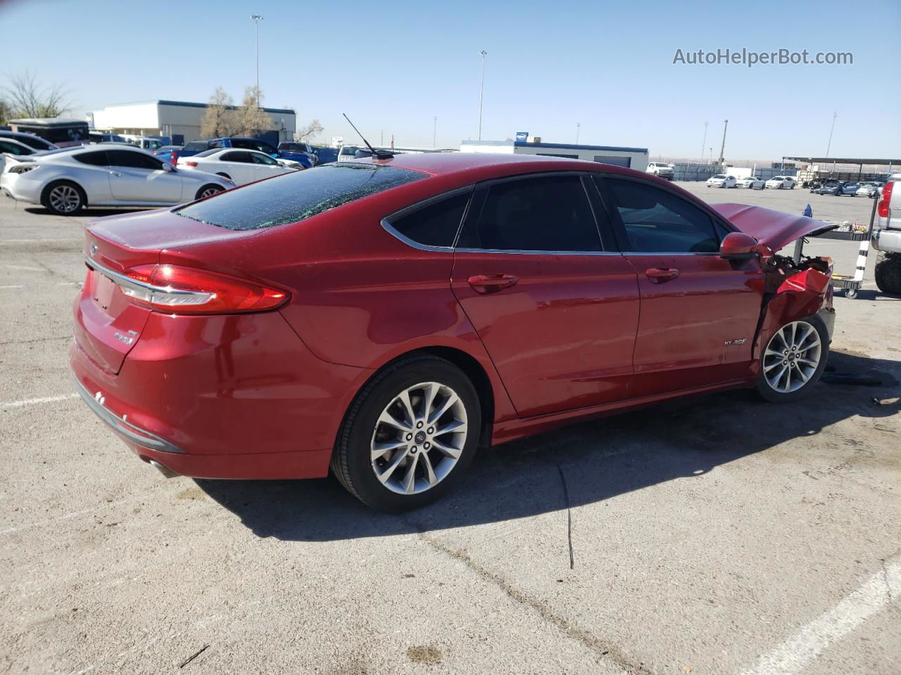 2017 Ford Fusion Se Hybrid Red vin: 3FA6P0LU0HR231146