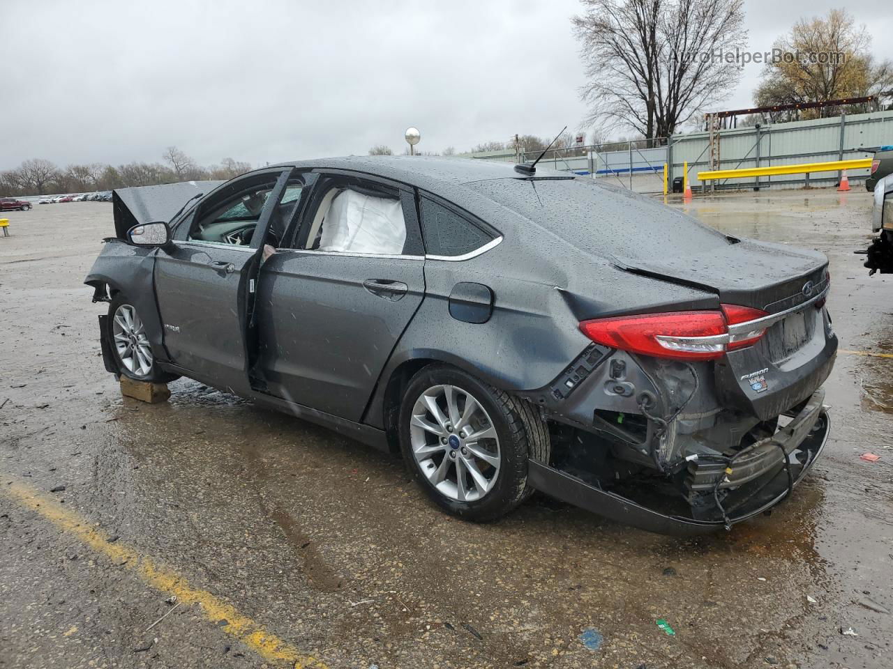 2017 Ford Fusion Se Hybrid Gray vin: 3FA6P0LU0HR350055