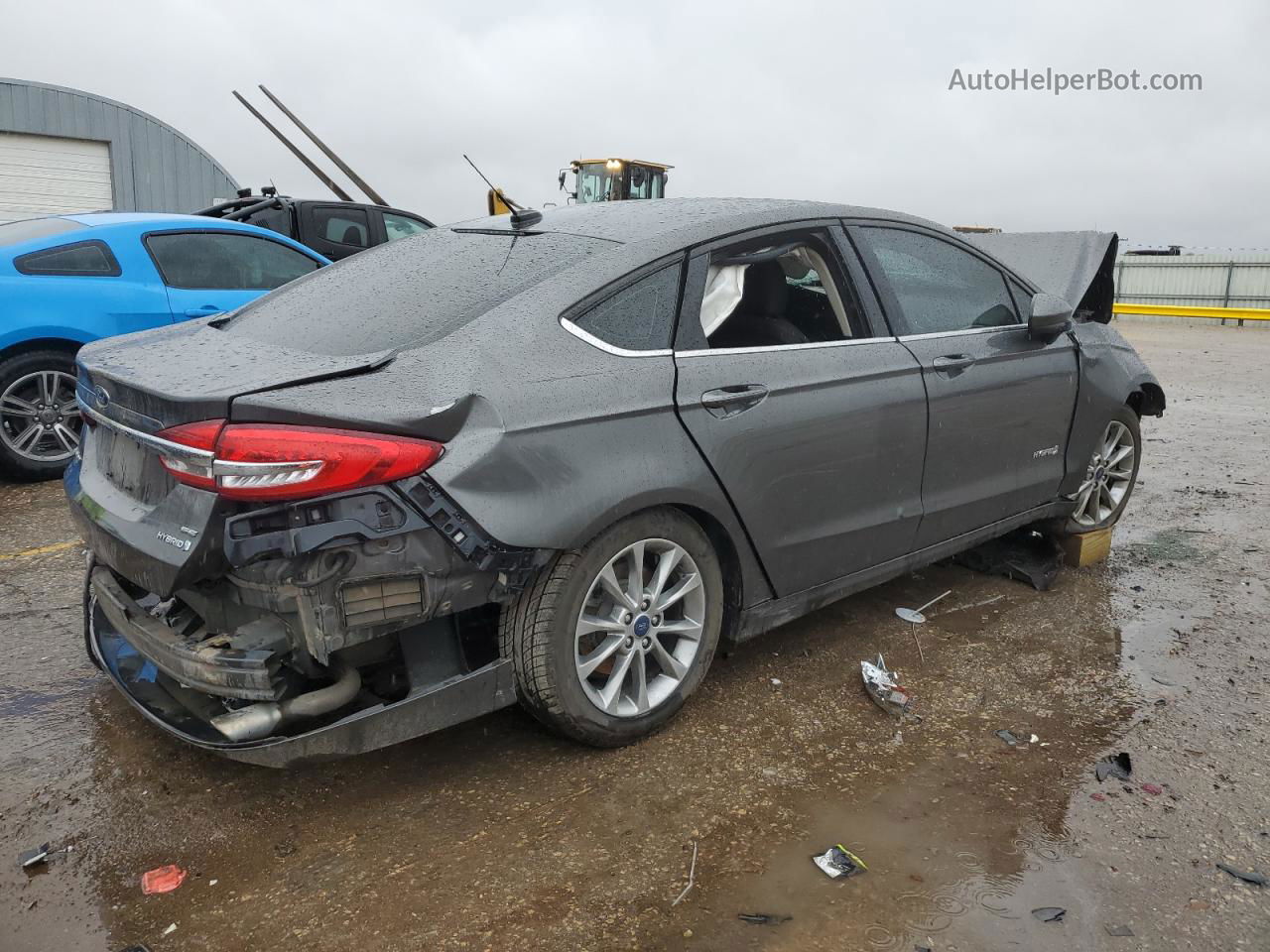 2017 Ford Fusion Se Hybrid Gray vin: 3FA6P0LU0HR350055