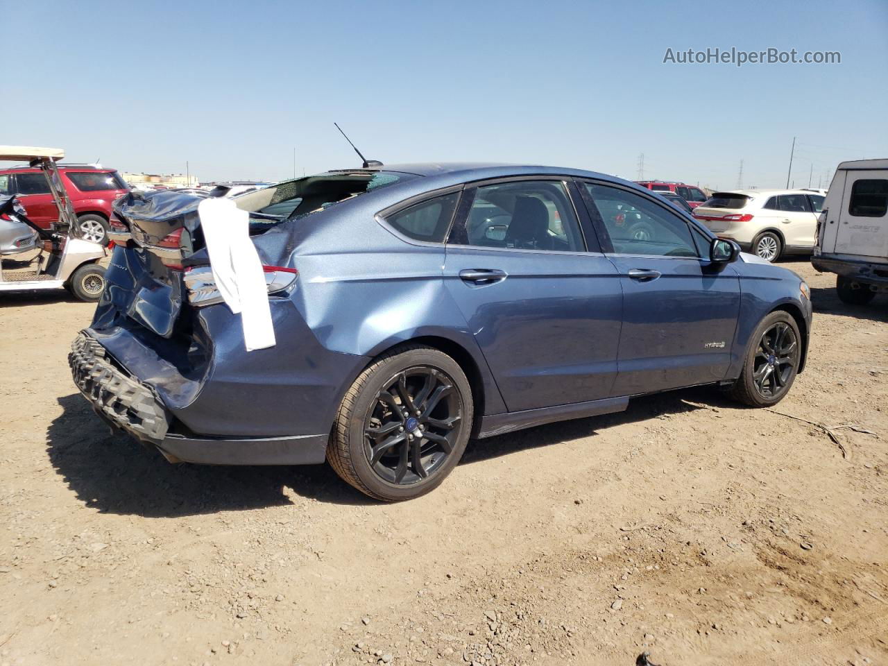 2018 Ford Fusion Se Hybrid Blue vin: 3FA6P0LU0JR132753