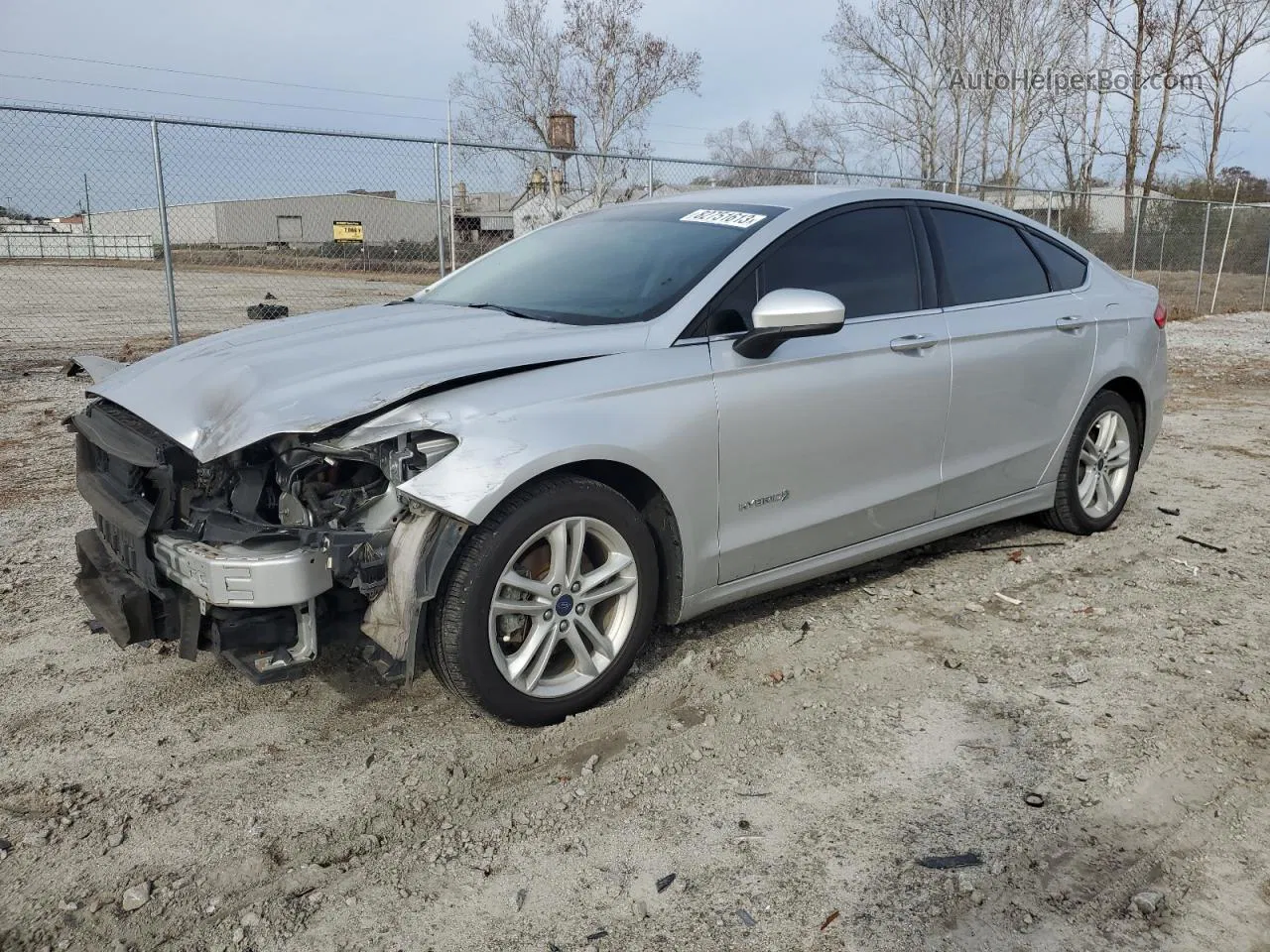 2018 Ford Fusion Se Hybrid Silver vin: 3FA6P0LU0JR173691