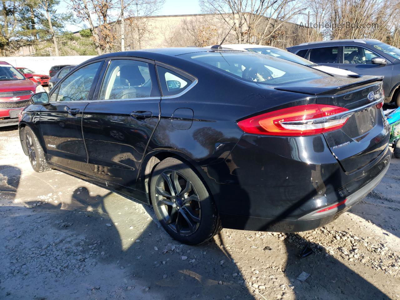 2018 Ford Fusion Se Hybrid Black vin: 3FA6P0LU0JR178602