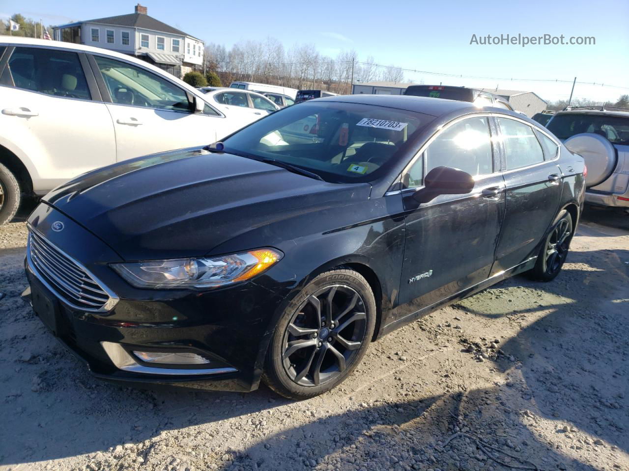 2018 Ford Fusion Se Hybrid Black vin: 3FA6P0LU0JR178602