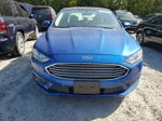 2018 Ford Fusion Se Hybrid Blue vin: 3FA6P0LU0JR220248