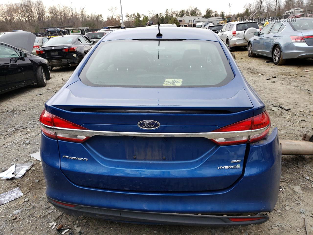 2018 Ford Fusion Se Hybrid Синий vin: 3FA6P0LU0JR269806