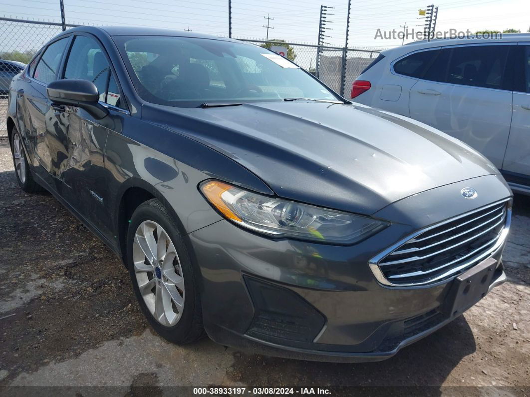 2019 Ford Fusion Hybrid Se Gray vin: 3FA6P0LU0KR105103