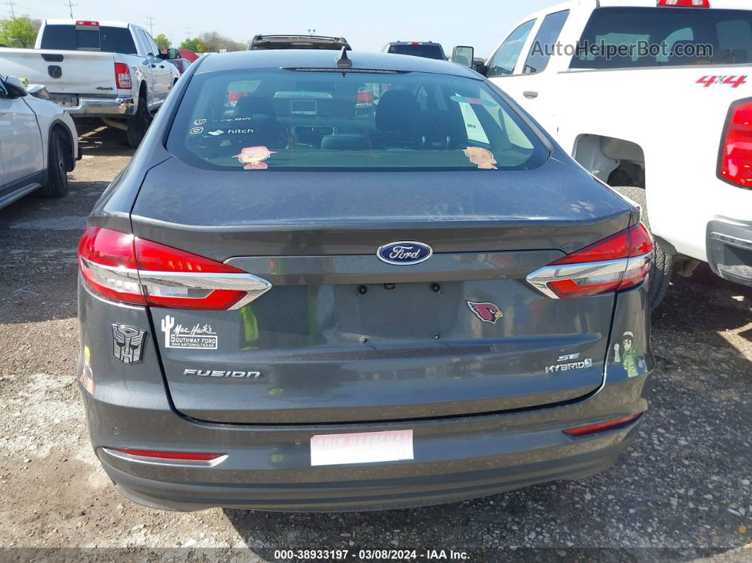 2019 Ford Fusion Hybrid Se Gray vin: 3FA6P0LU0KR105103