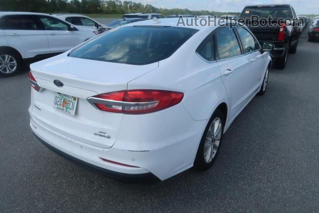 2019 Ford Fusion Hybrid Se White vin: 3FA6P0LU0KR137470