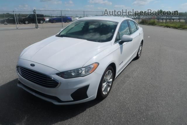 2019 Ford Fusion Hybrid Se White vin: 3FA6P0LU0KR137470