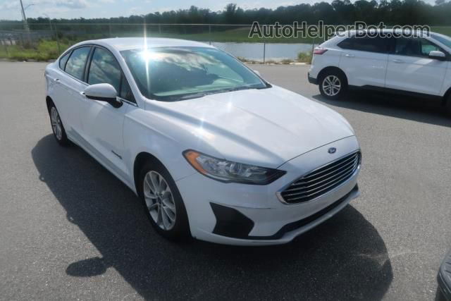 2019 Ford Fusion Hybrid Se White vin: 3FA6P0LU0KR137470