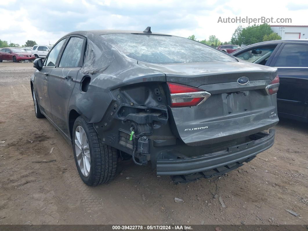 2019 Ford Fusion Hybrid Se Gray vin: 3FA6P0LU0KR167441