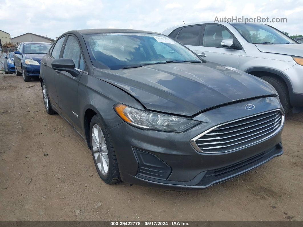 2019 Ford Fusion Hybrid Se Gray vin: 3FA6P0LU0KR167441