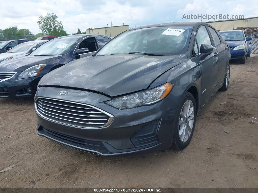 2019 Ford Fusion Hybrid Se Gray vin: 3FA6P0LU0KR167441