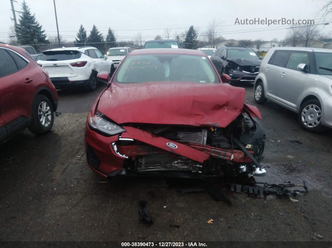 2019 Ford Fusion Hybrid Se Maroon vin: 3FA6P0LU0KR168704