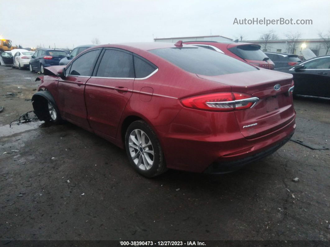 2019 Ford Fusion Hybrid Se Maroon vin: 3FA6P0LU0KR168704