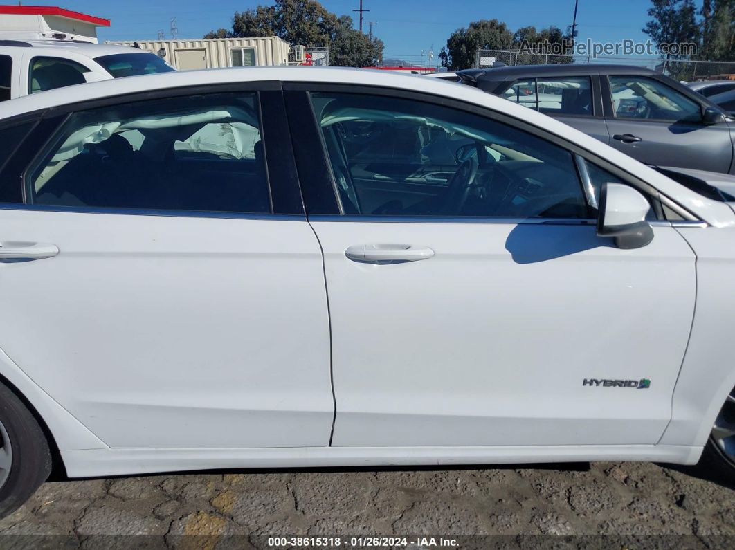 2019 Ford Fusion Hybrid Se White vin: 3FA6P0LU0KR177418