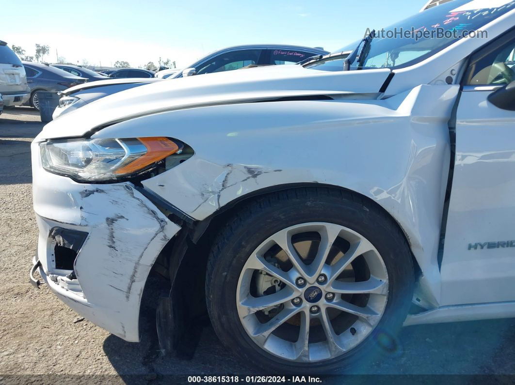 2019 Ford Fusion Hybrid Se White vin: 3FA6P0LU0KR177418