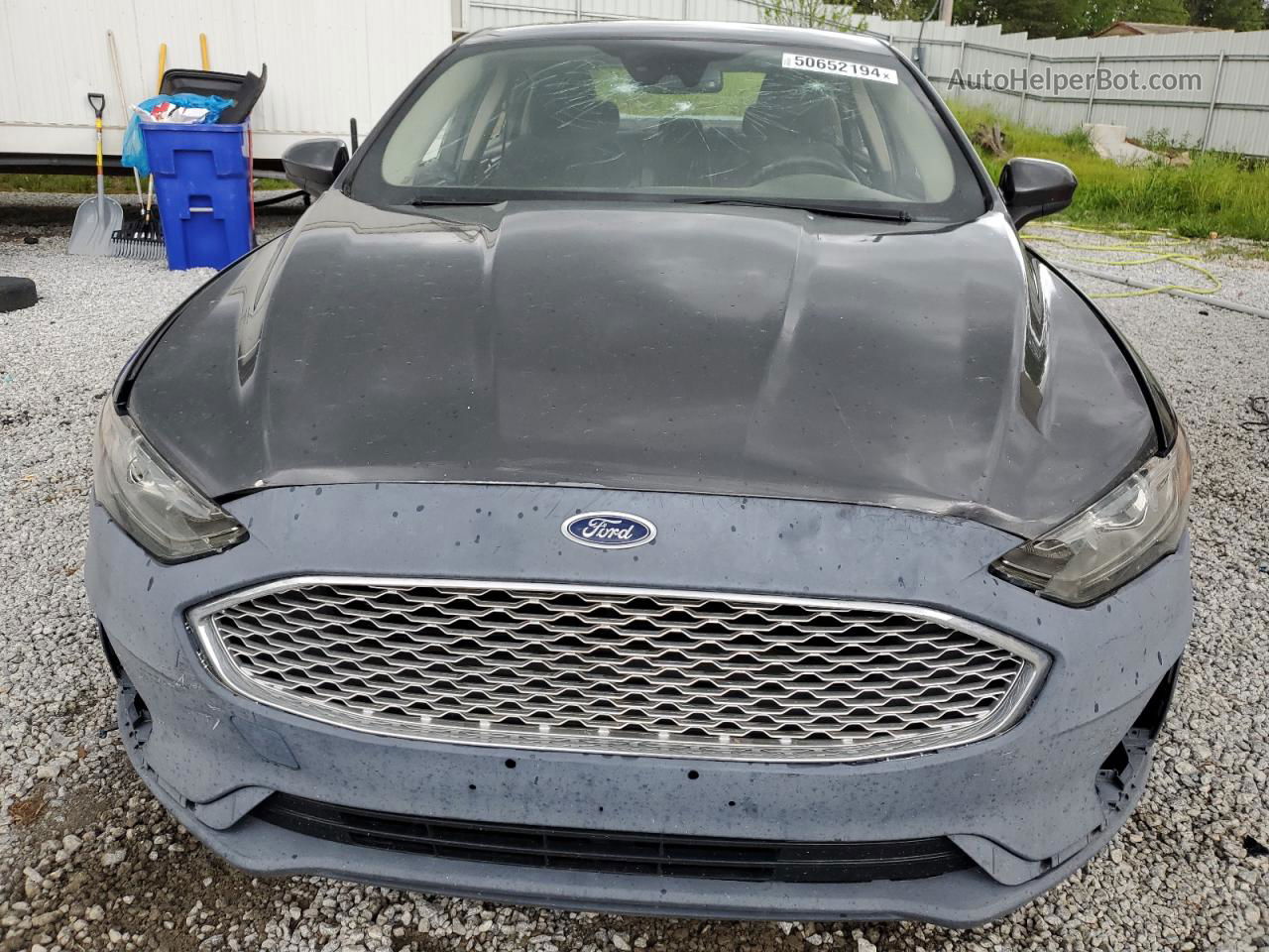 2019 Ford Fusion Se Gray vin: 3FA6P0LU0KR183039