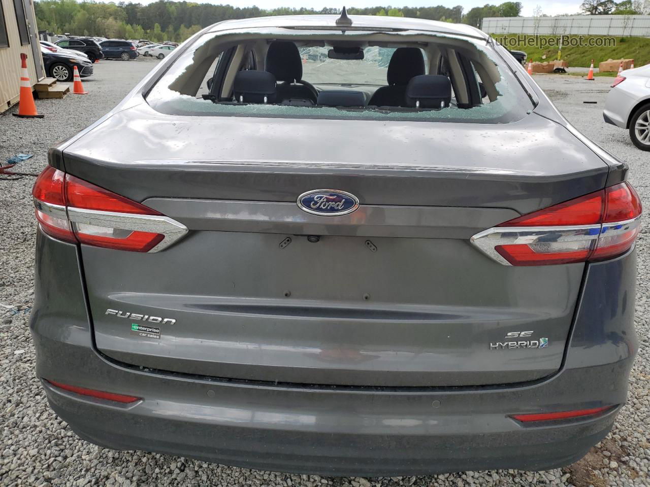 2019 Ford Fusion Se Gray vin: 3FA6P0LU0KR183039