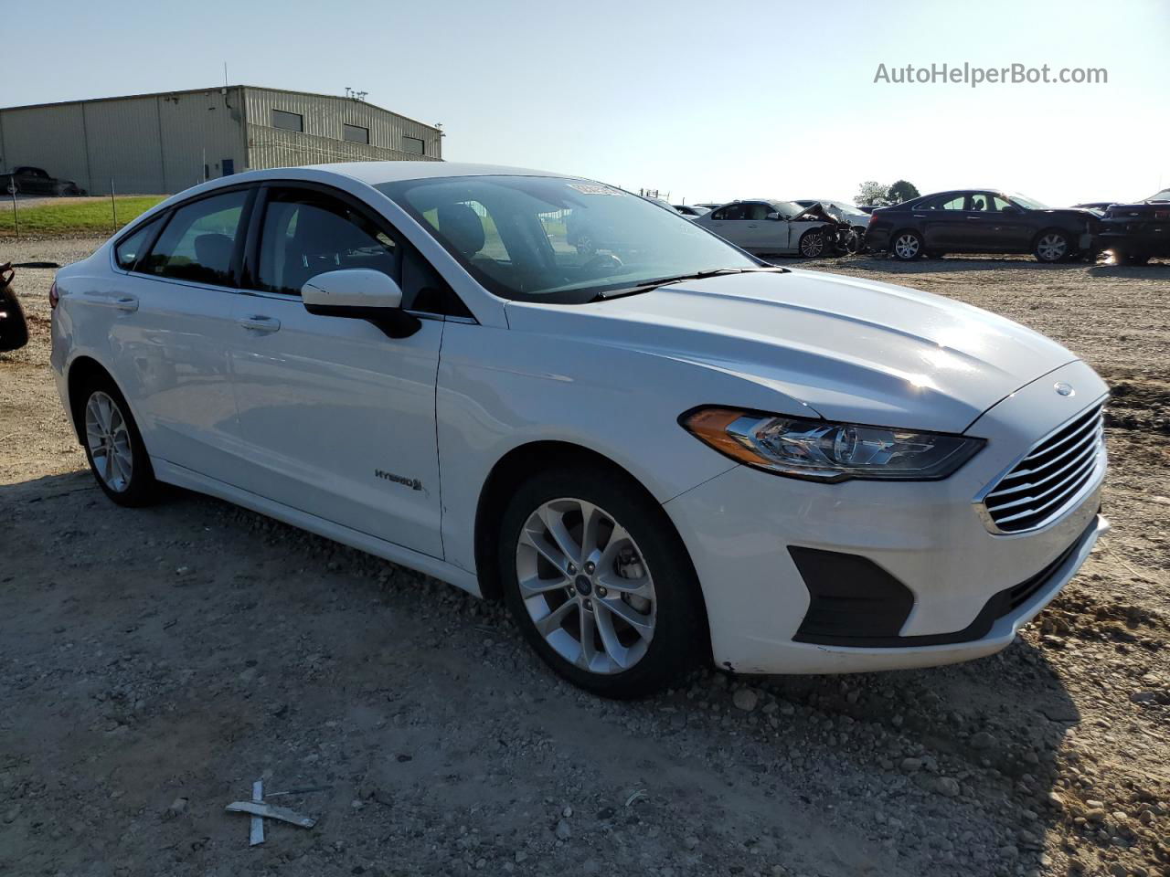 2019 Ford Fusion Se White vin: 3FA6P0LU0KR206206