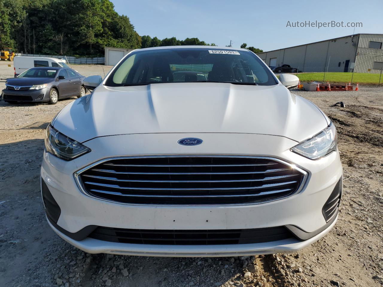 2019 Ford Fusion Se White vin: 3FA6P0LU0KR206206