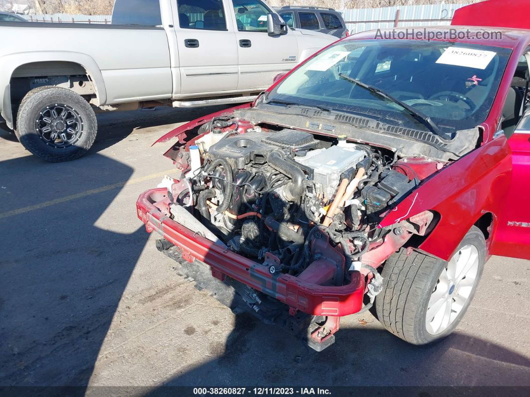 2019 Ford Fusion Hybrid Se Red vin: 3FA6P0LU0KR206710